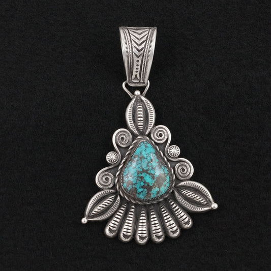 Calvin Martinez Turquoise & Sterling Silver Pendant