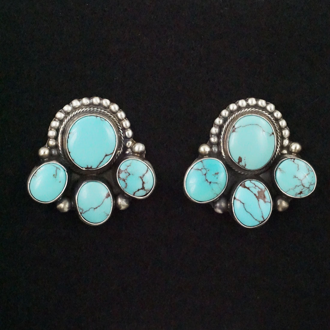 Kathleen Chavez Turquoise & Sterling Silver Earrings