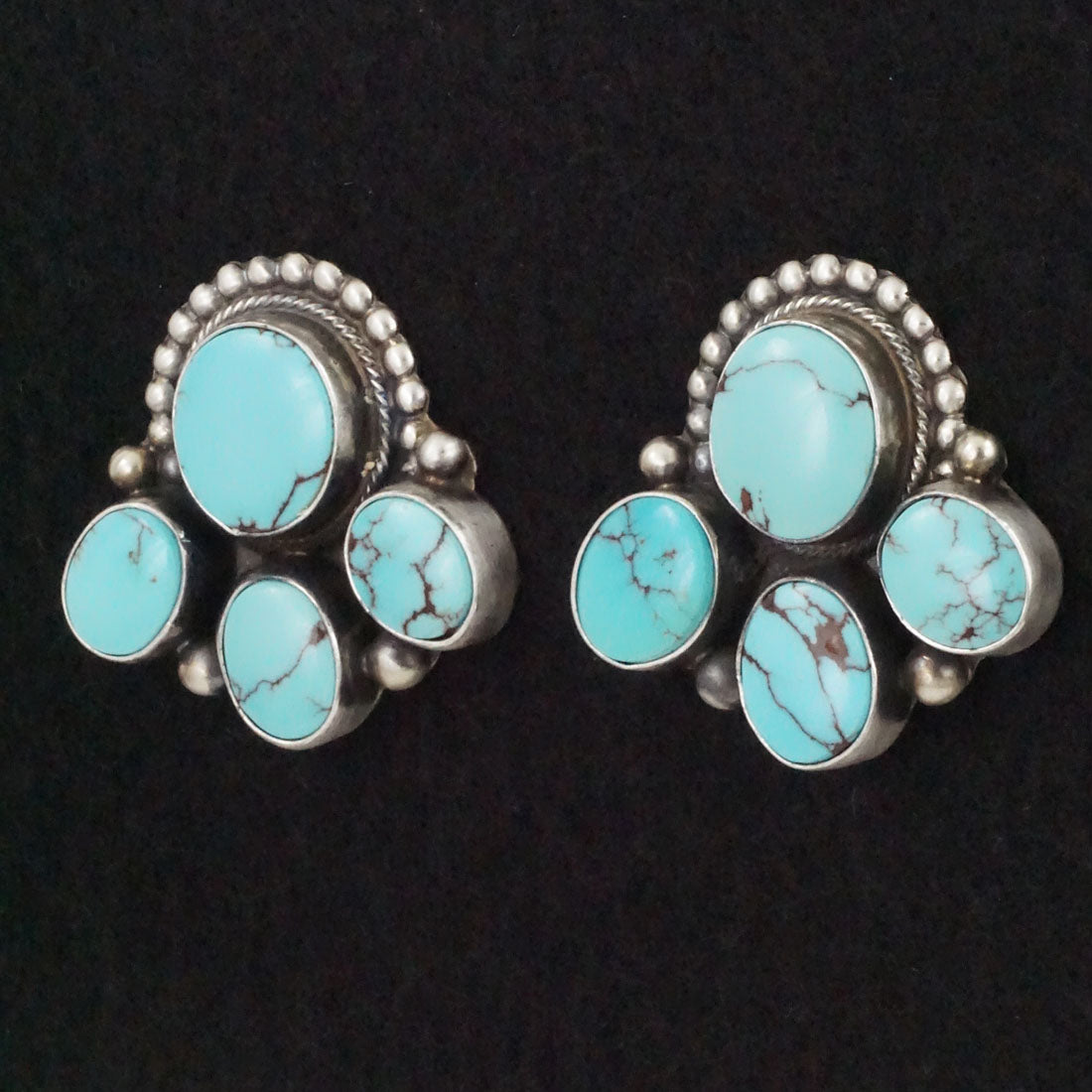 Kathleen Chavez Turquoise & Sterling Silver Earrings