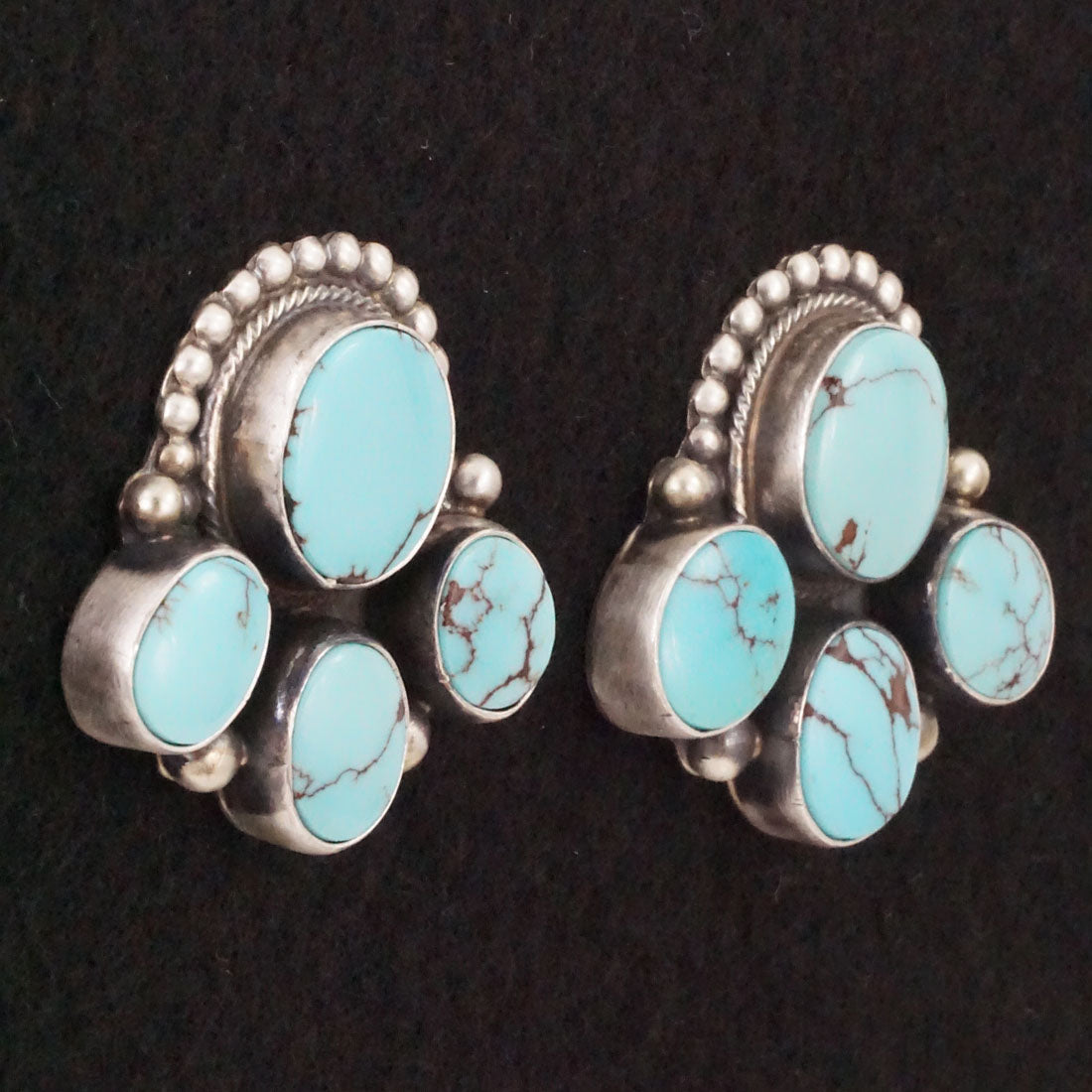 Kathleen Chavez Turquoise & Sterling Silver Earrings