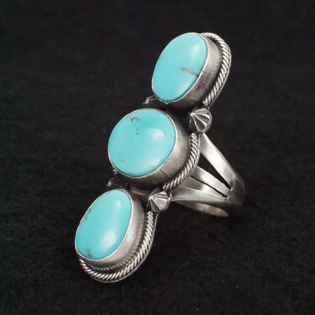 Darrin Livingston Turquoise & Sterling Silver Ring Size 7