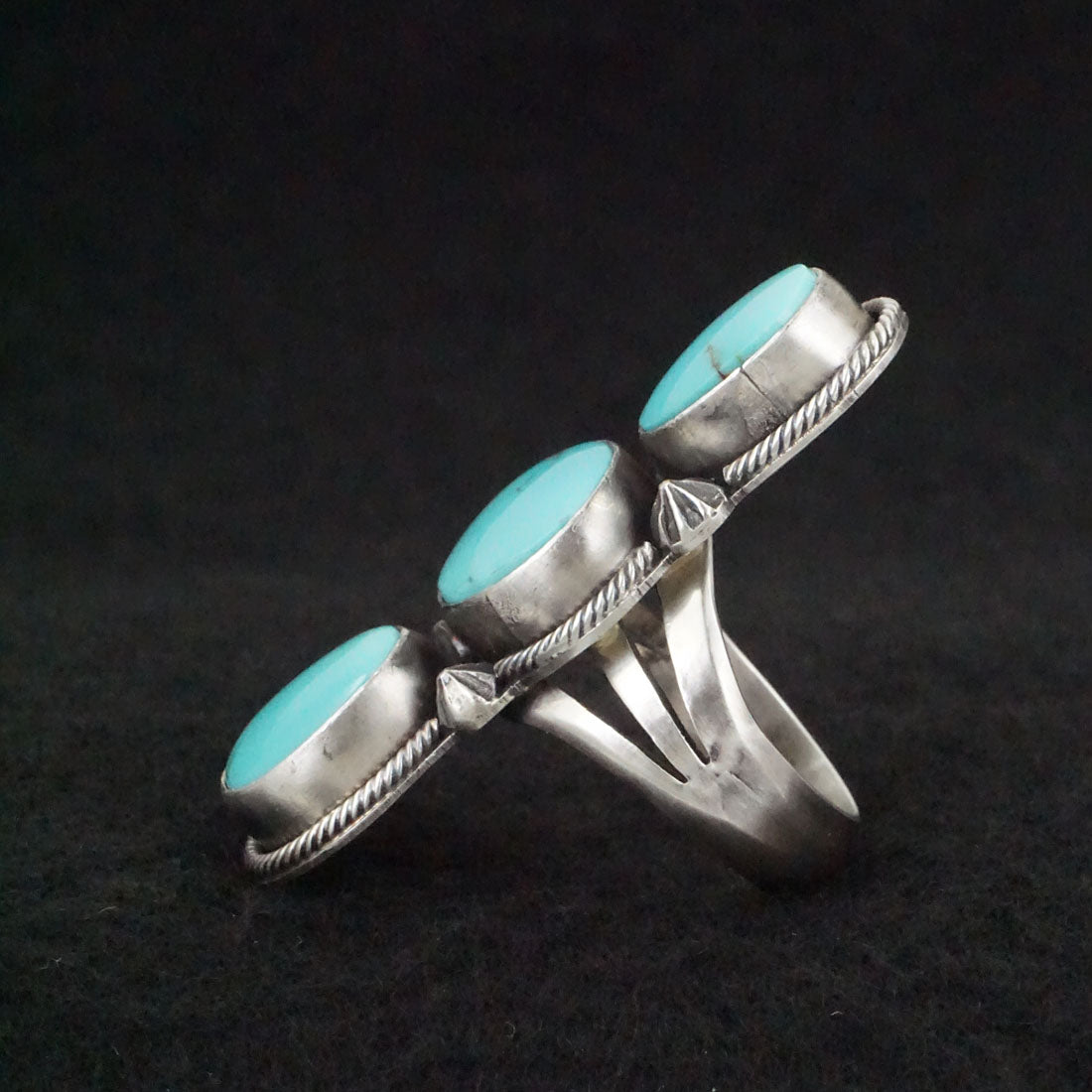 Darrin Livingston Turquoise & Sterling Silver Ring Size 7