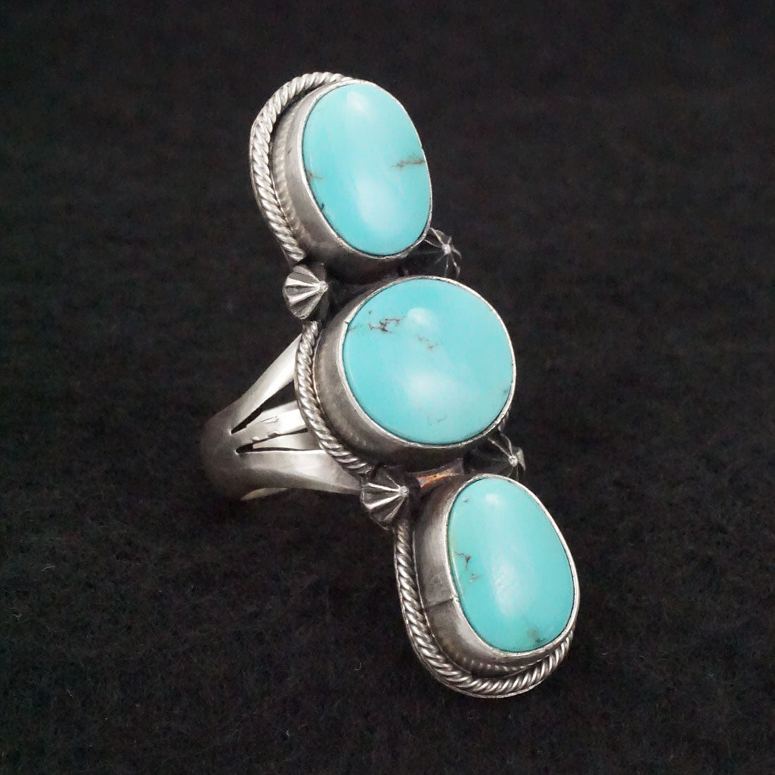 Darrin Livingston Turquoise & Sterling Silver Ring Size 7