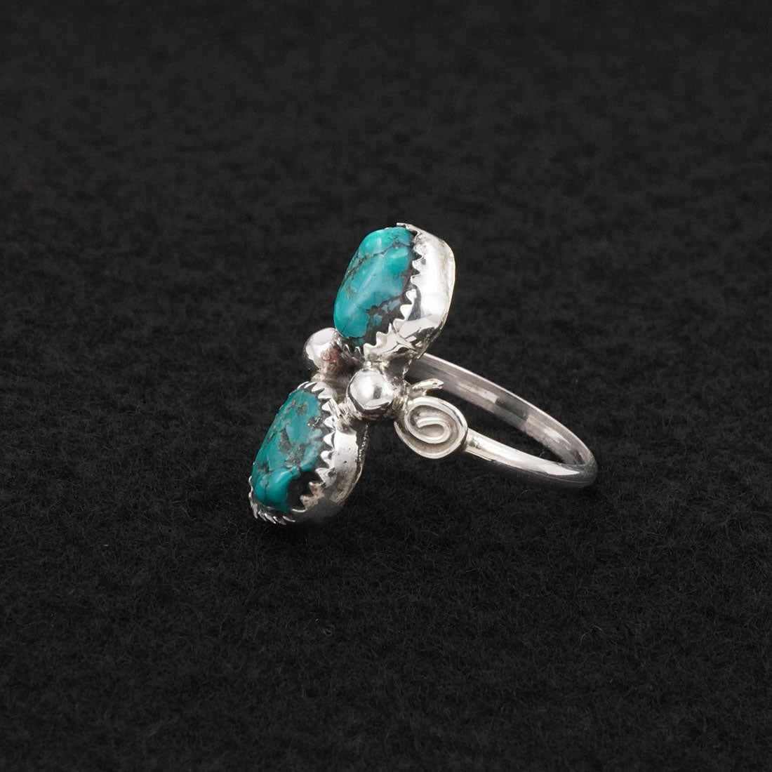 Priscilla Reeder Turquoise & Sterling Silver Ring Size 7