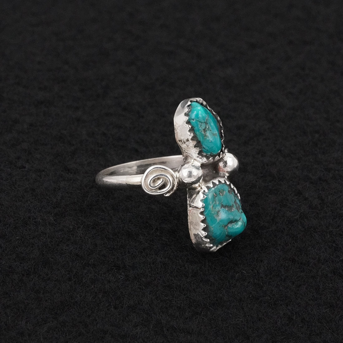 Priscilla Reeder Turquoise & Sterling Silver Ring Size 7