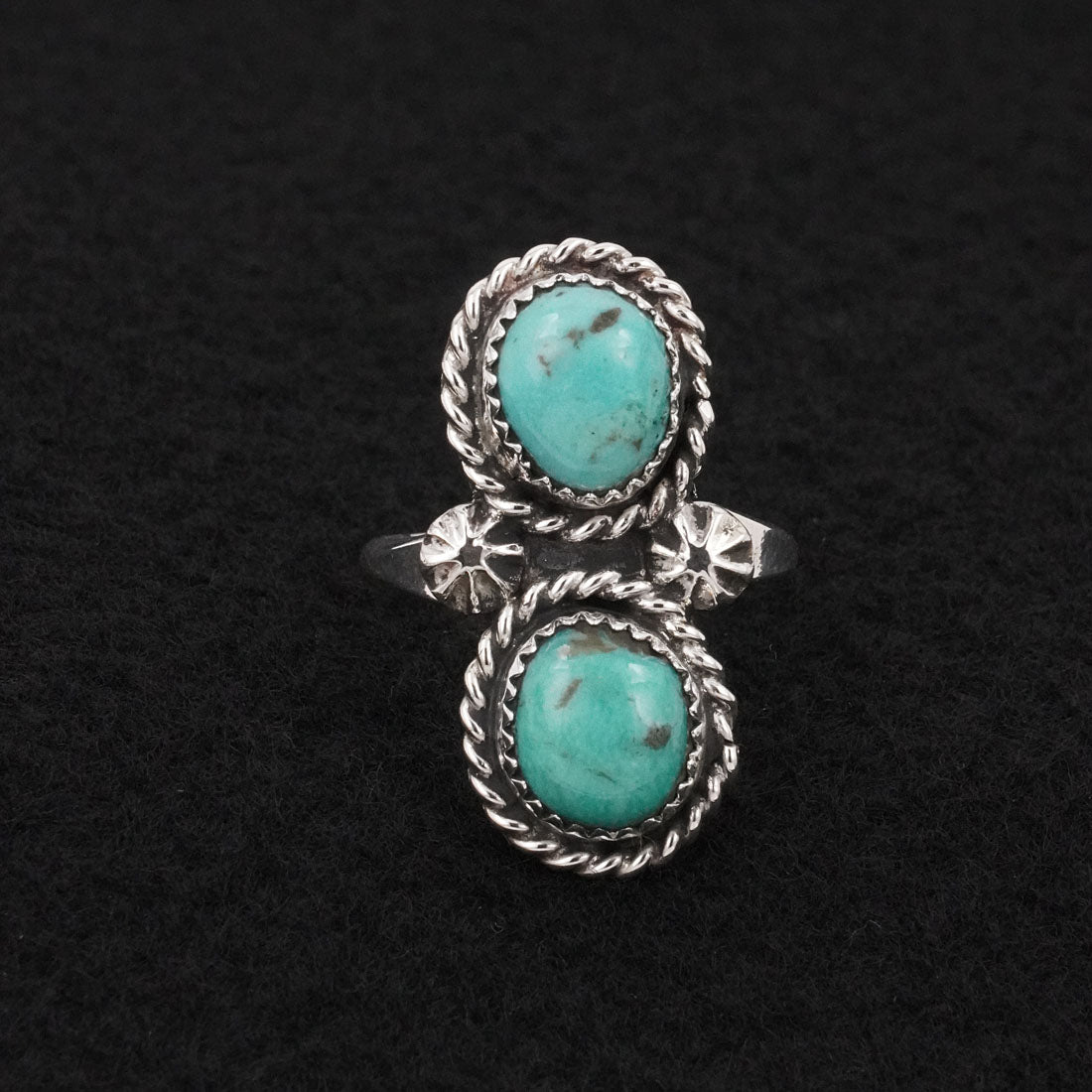 Darius Arviso Turquoise & Sterling Silver Ring Size 8.5