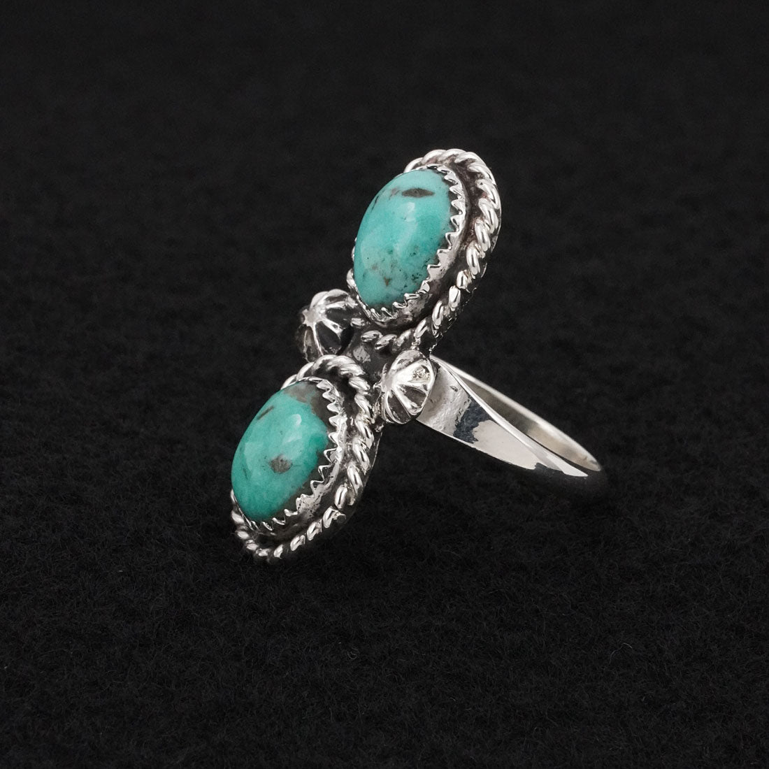 Darius Arviso Turquoise & Sterling Silver Ring Size 8.5