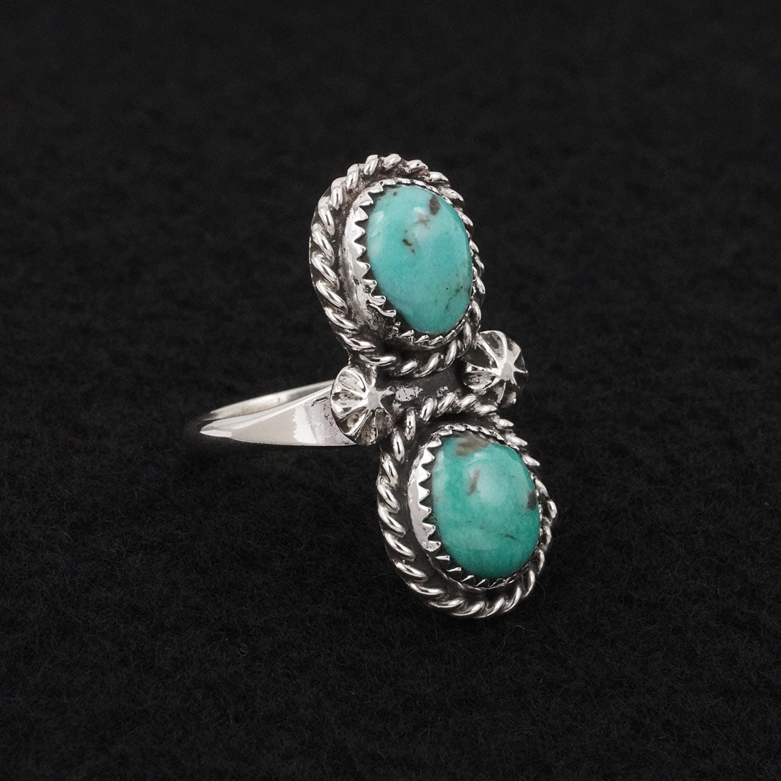 Darius Arviso Turquoise & Sterling Silver Ring Size 8.5