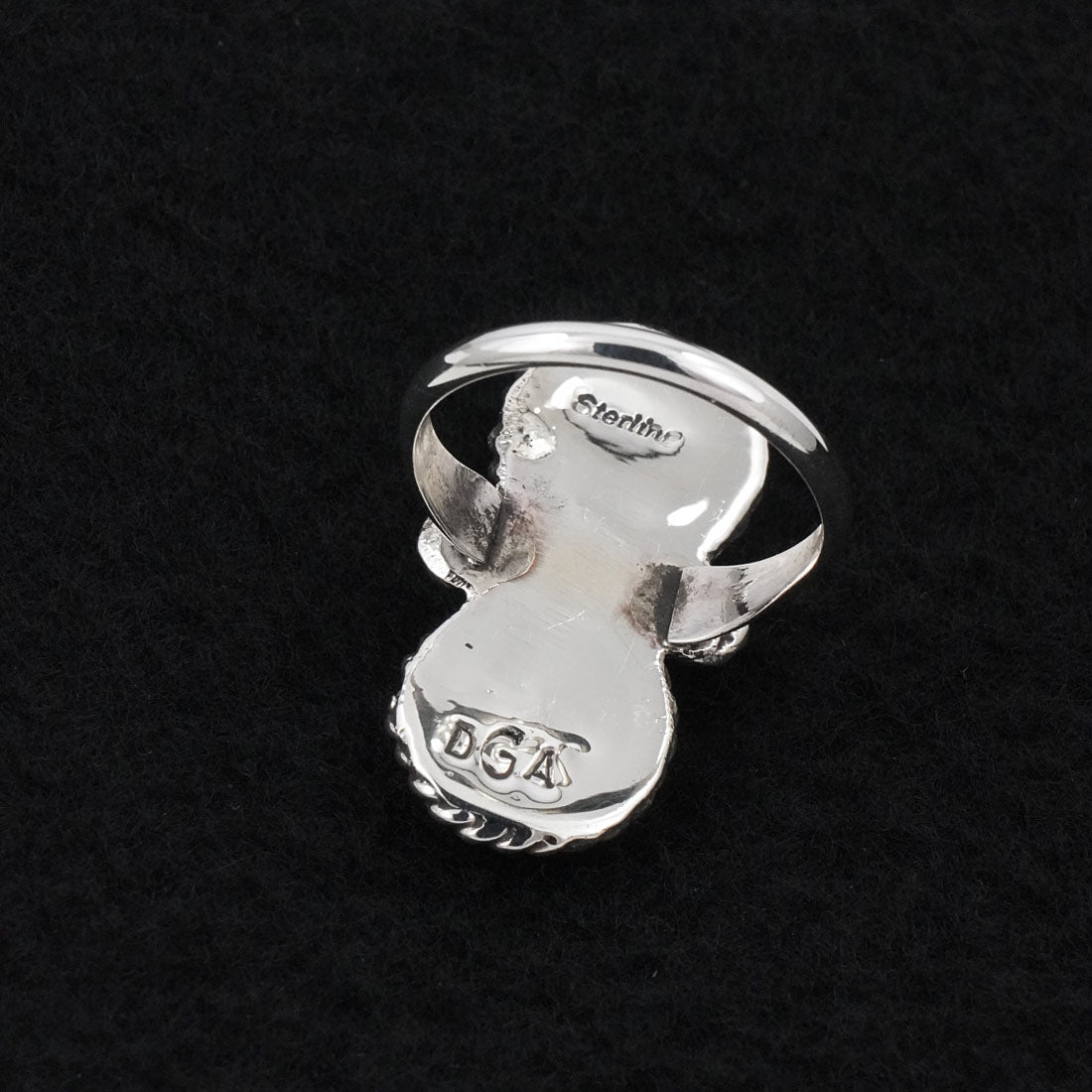 Darius Arviso Turquoise & Sterling Silver Ring Size 8.5