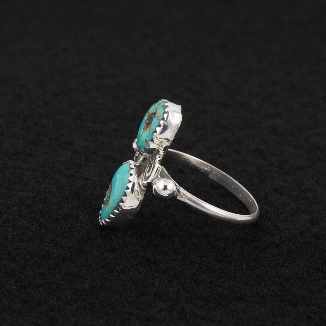 Priscilla Reeder Turquoise & Sterling Silver Ring Size 9