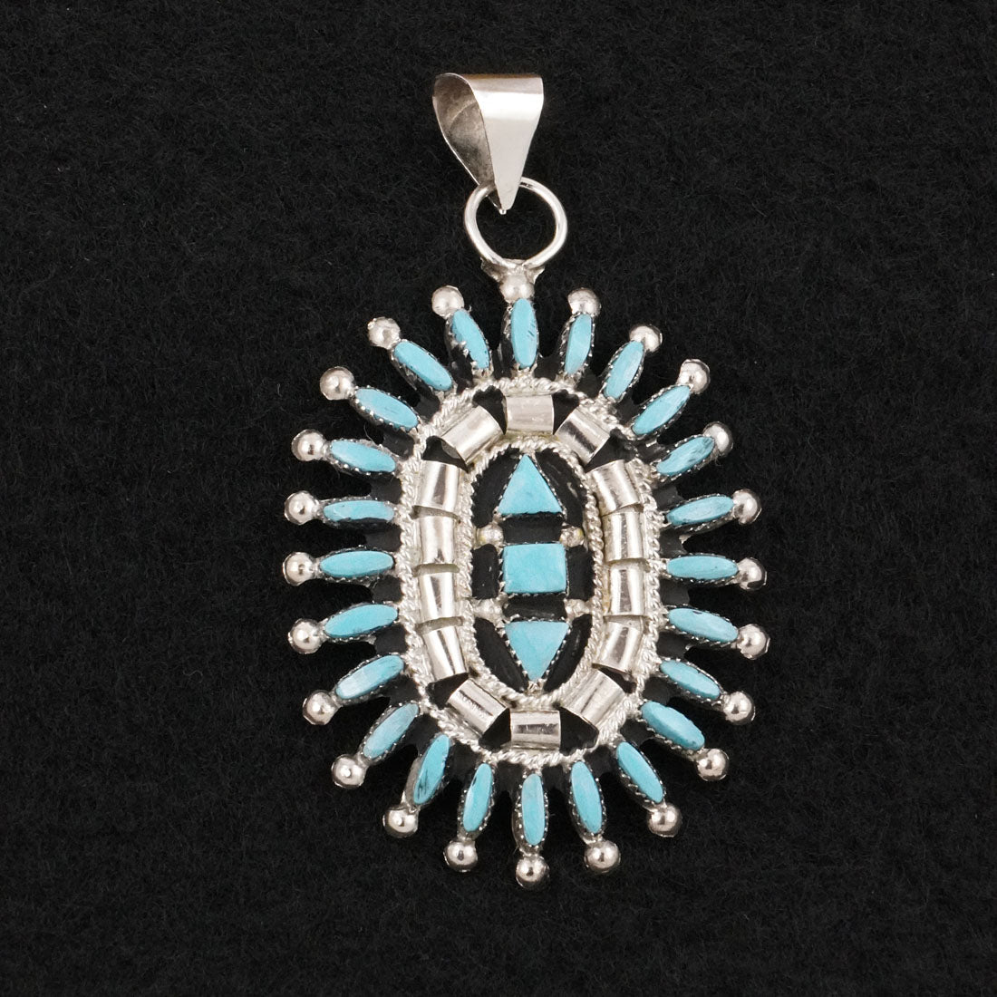 Evonne Hustito Turquoise & Sterling Silver Pendant