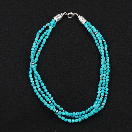 Theresa Skeets Turquoise & Sterling Silver Necklace