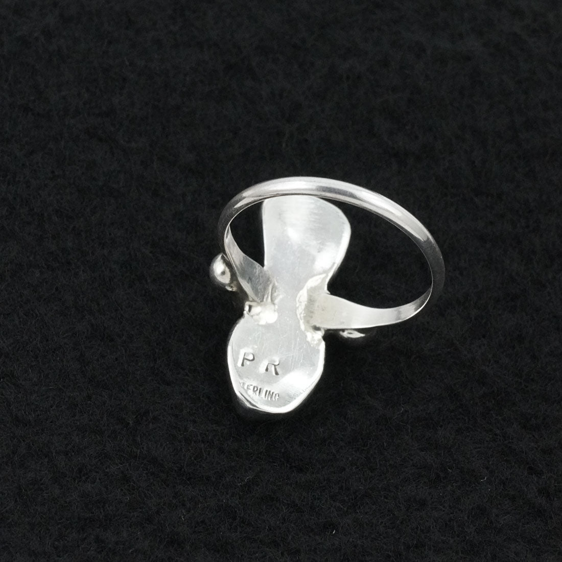 Priscilla Reeder Turquoise & Sterling Silver Ring Size 8.5