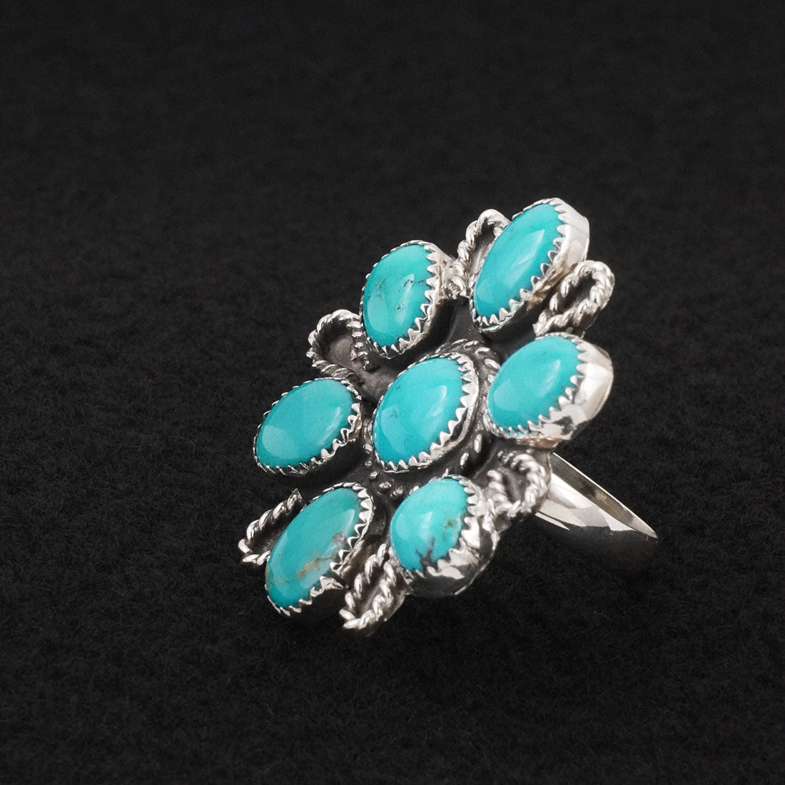 Darius Arviso Turquoise & Sterling Silver Ring Size 9.5