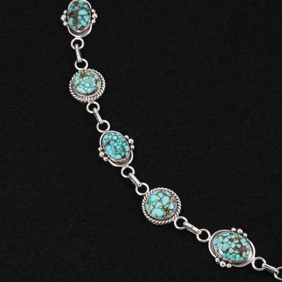 Anthony Brown Turquoise & Sterling Silver Necklace Set