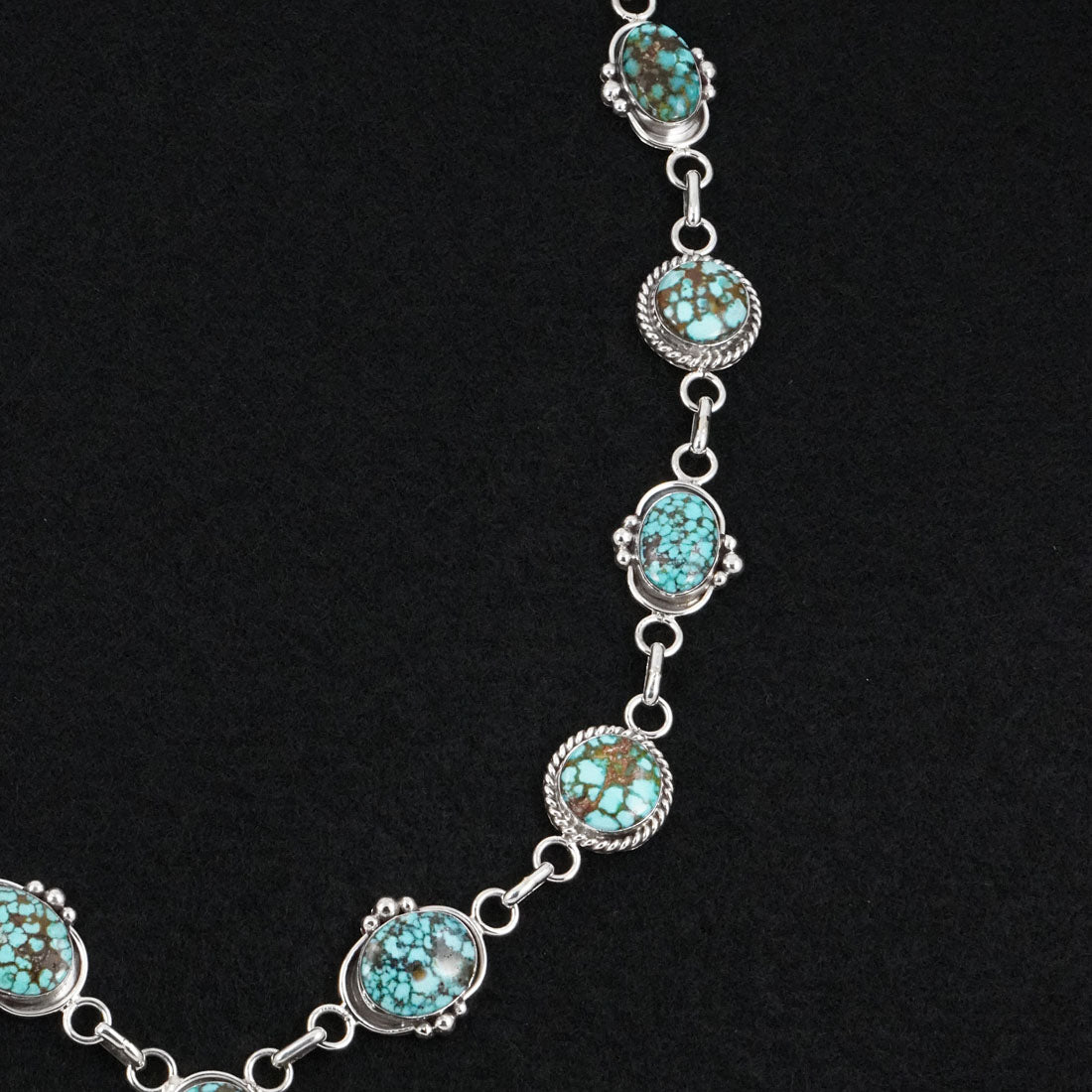 Anthony Brown Turquoise & Sterling Silver Necklace Set