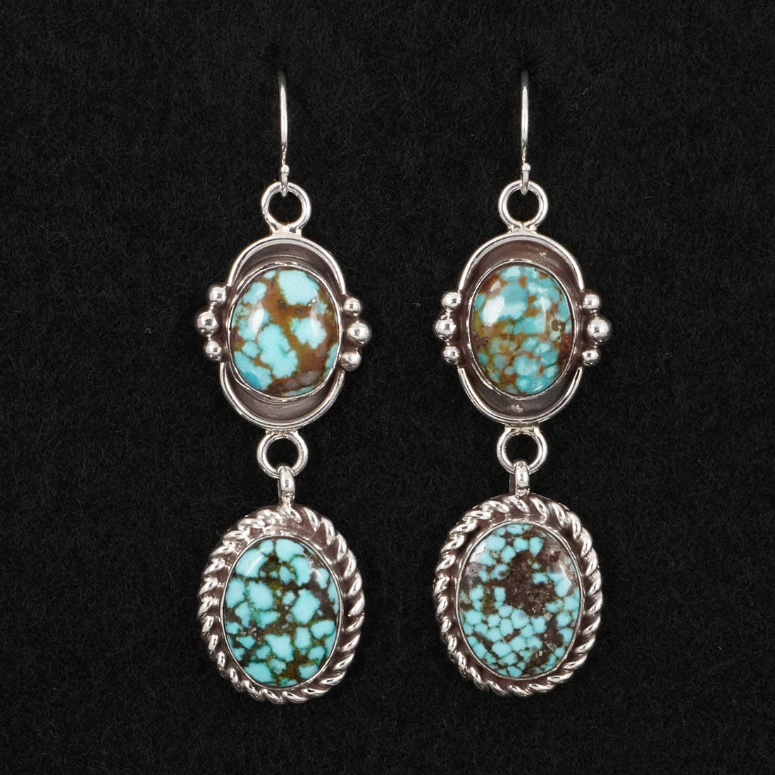 Anthony Brown Turquoise & Sterling Silver Necklace Set