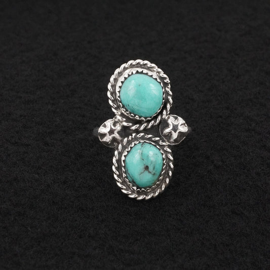 Darius Arviso Turquoise & Sterling Silver Ring Size 8.5