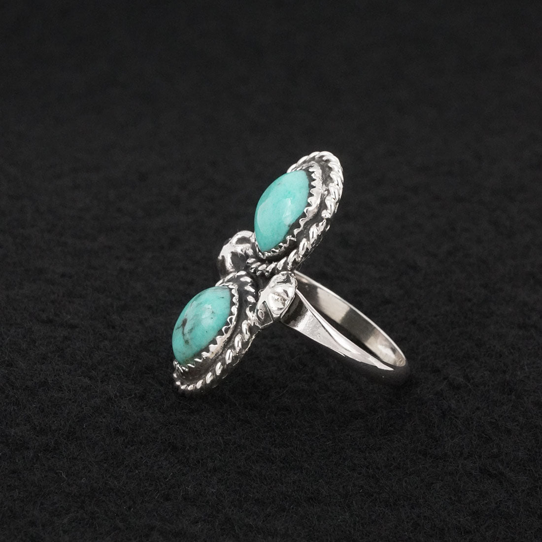 Darius Arviso Turquoise & Sterling Silver Ring Size 8.5