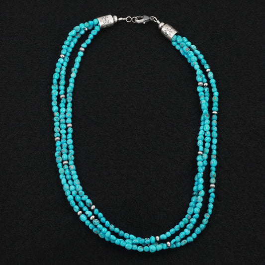 Theresa Skeets Turquoise & Sterling Silver Necklace