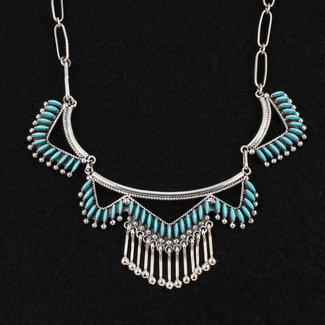 Stewart Nakatwewa Turquoise & Sterling Silver Necklace Set