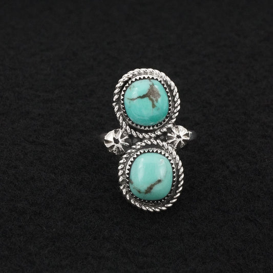 Darius Arviso Turquoise & Sterling Silver Ring Size 8.5