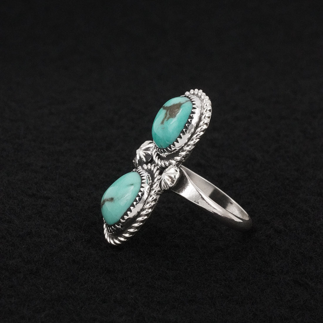 Darius Arviso Turquoise & Sterling Silver Ring Size 8.5