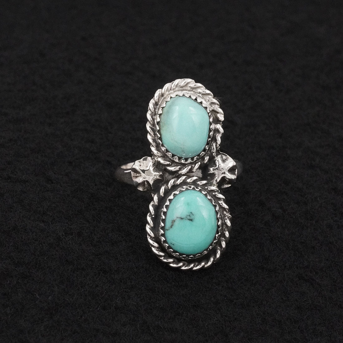 Darius Arviso Turquoise & Sterling Silver Ring Size 8.5