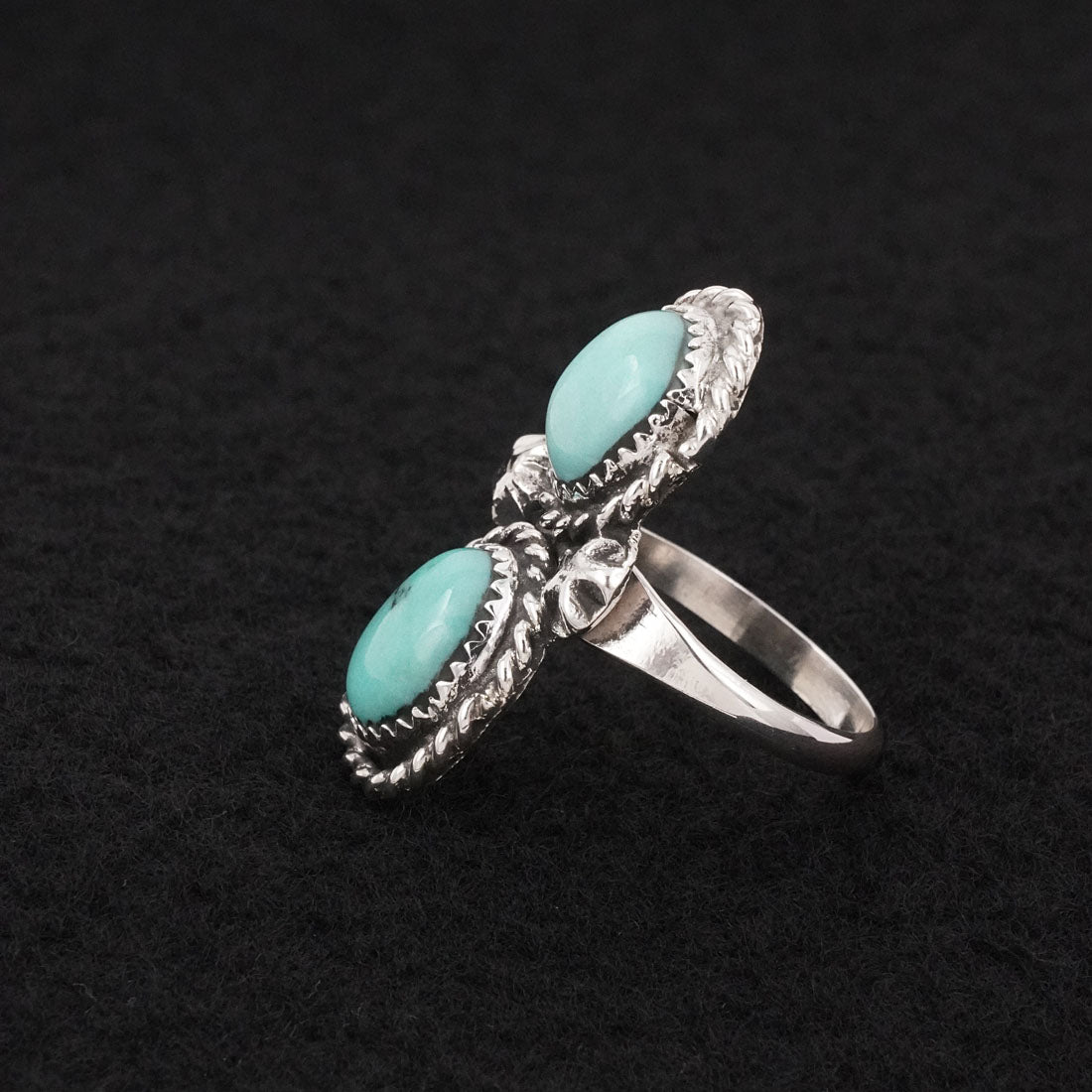 Darius Arviso Turquoise & Sterling Silver Ring Size 8.5