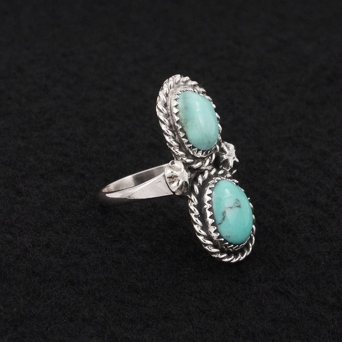 Darius Arviso Turquoise & Sterling Silver Ring Size 8.5