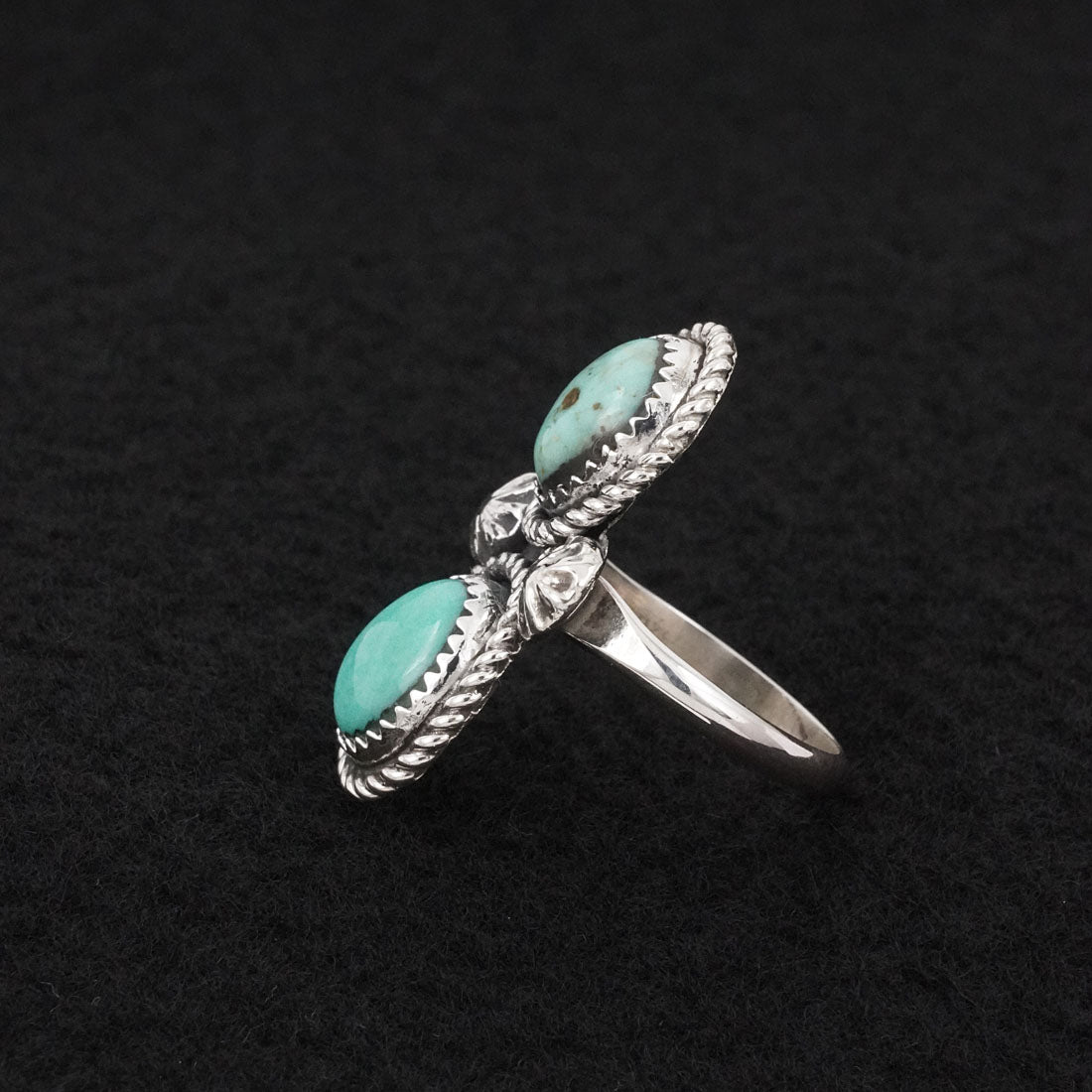 Darius Arviso Turquoise & Sterling Silver Ring Size 8.5