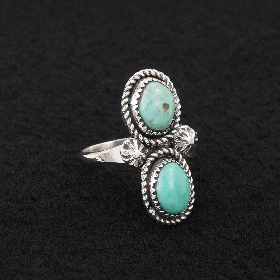 Darius Arviso Turquoise & Sterling Silver Ring Size 8.5