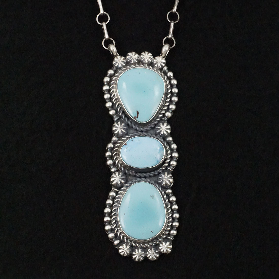 Jeff James Turquoise & Sterling Silver Necklace