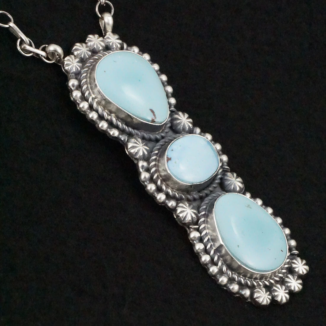 Jeff James Turquoise & Sterling Silver Necklace