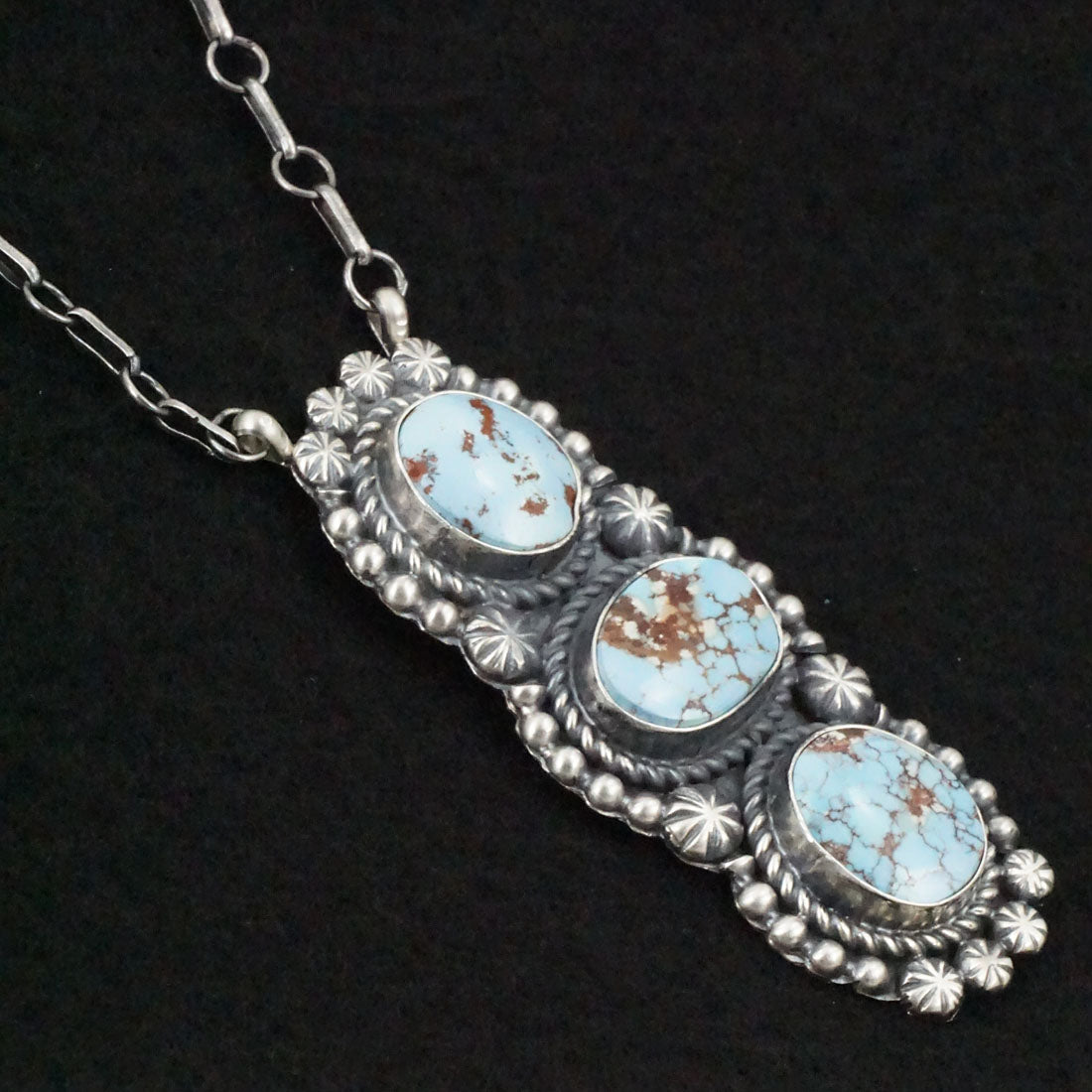 Jeff James Turquoise & Sterling Silver Necklace