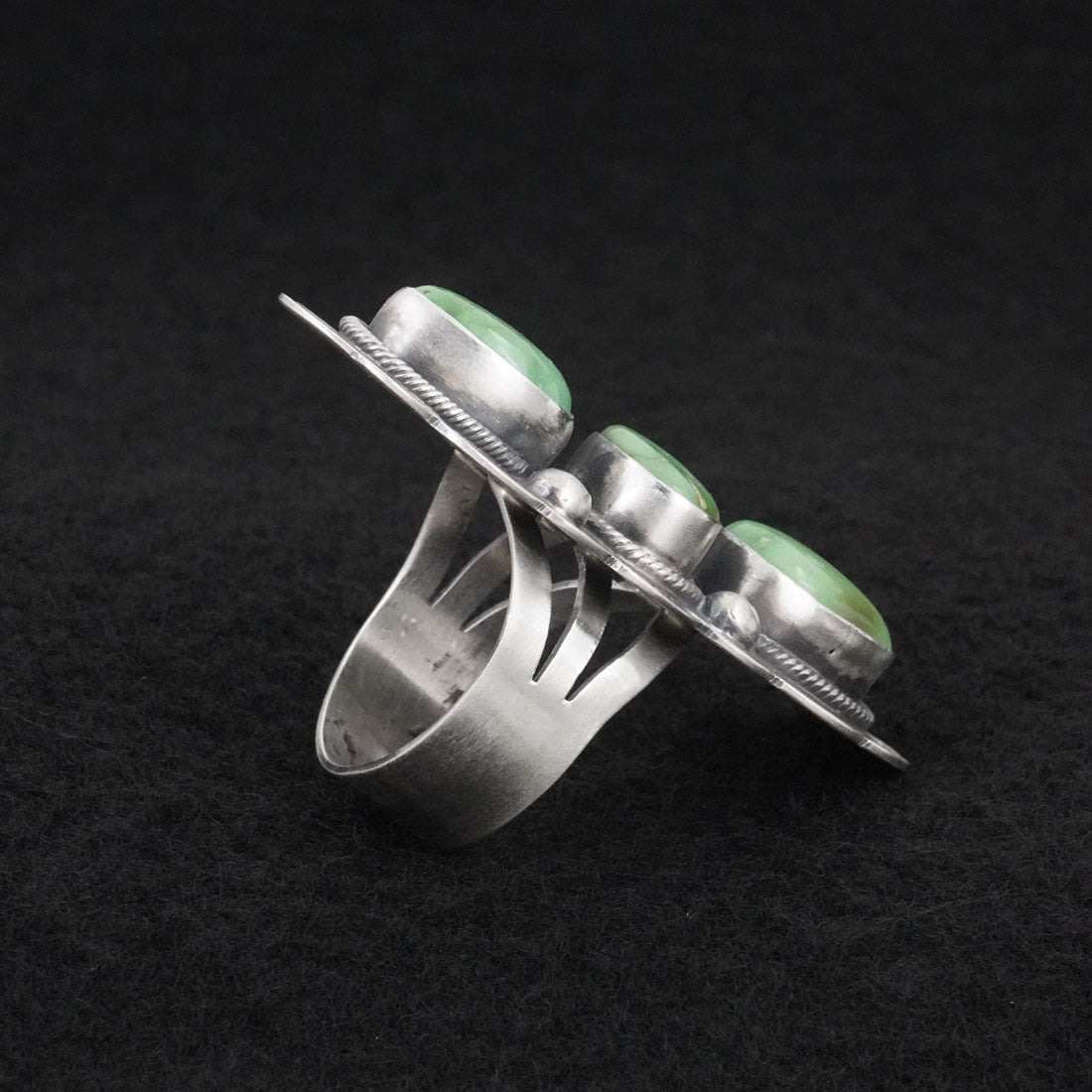 Bobby Johnson Turquoise & Sterling Silver Ring Size 8