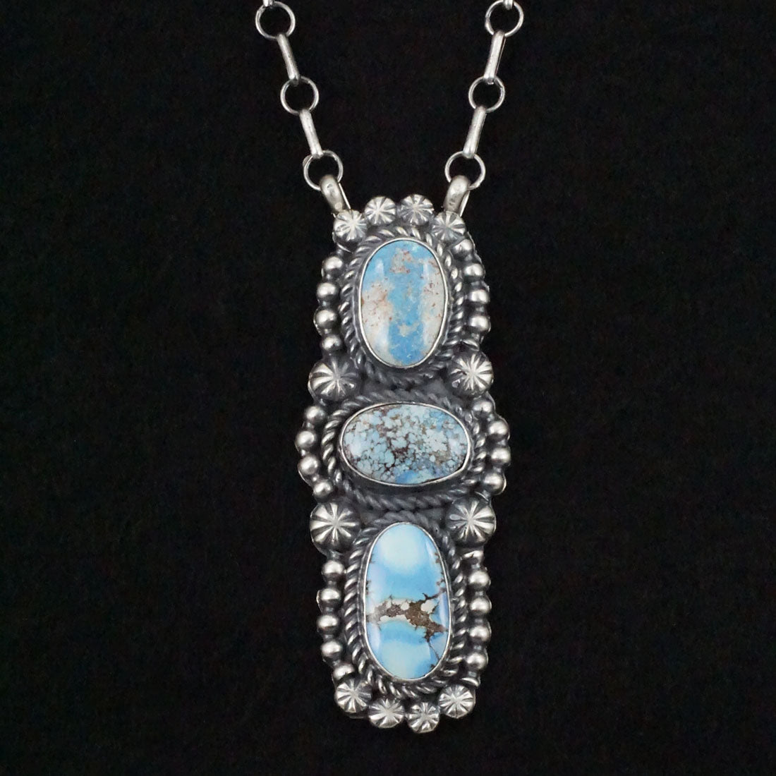 Jeff James Turquoise & Sterling Silver Necklace