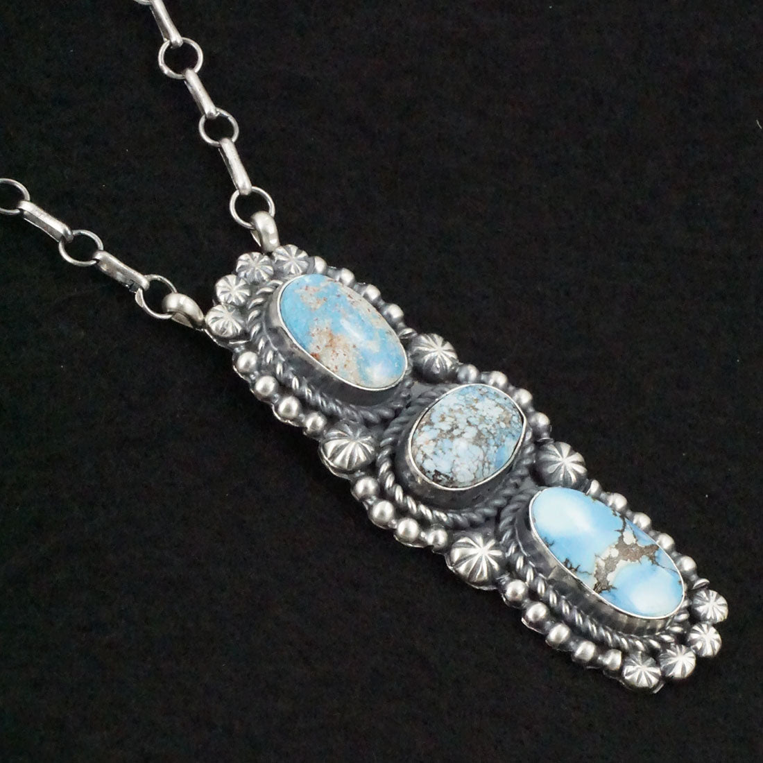 Jeff James Turquoise & Sterling Silver Necklace