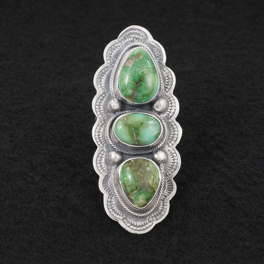 Bobby Johnson Turquoise & Sterling Silver Ring Size 9