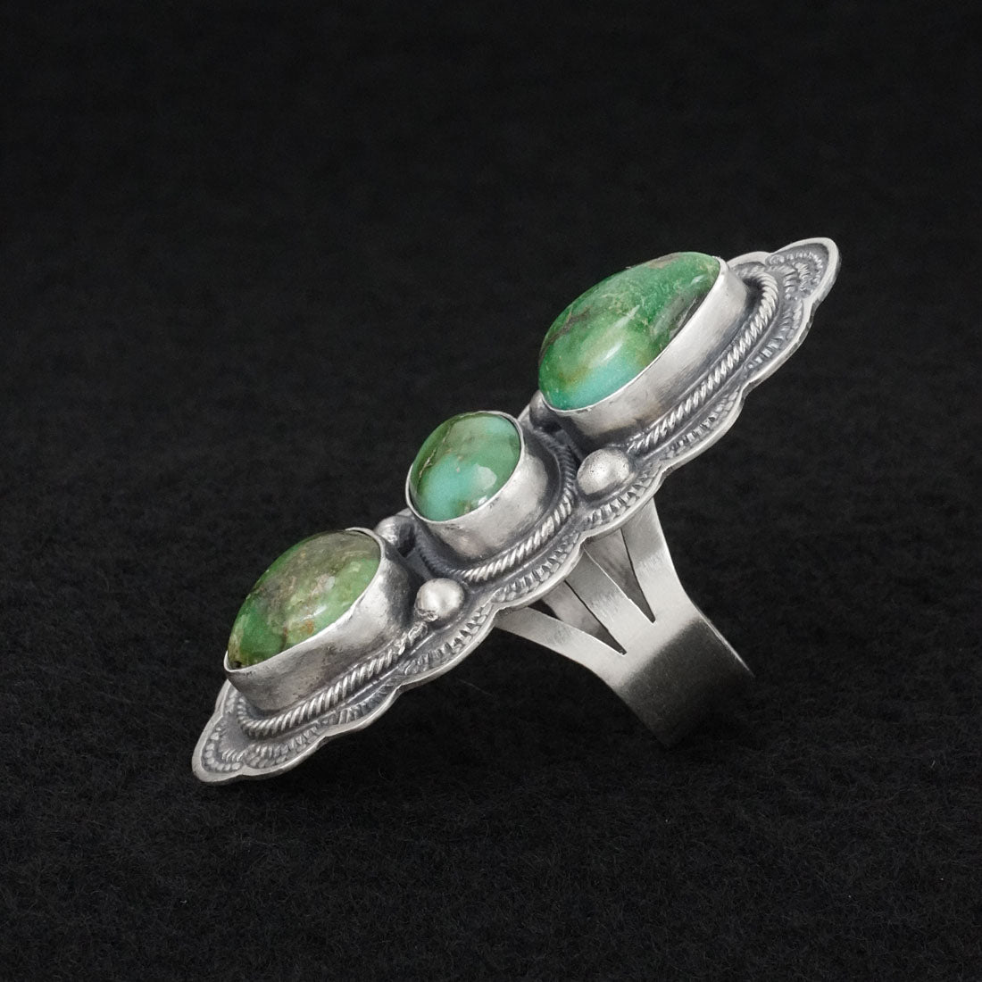 Bobby Johnson Turquoise & Sterling Silver Ring Size 9