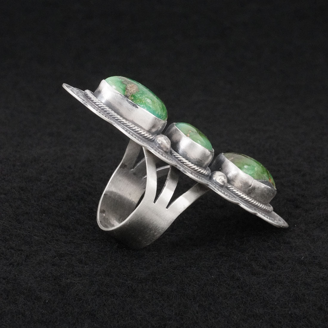 Bobby Johnson Turquoise & Sterling Silver Ring Size 9