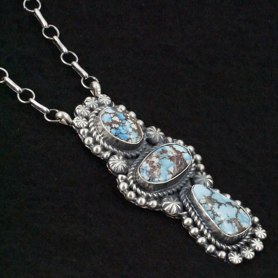 Jeff James Turquoise & Sterling Silver Necklace