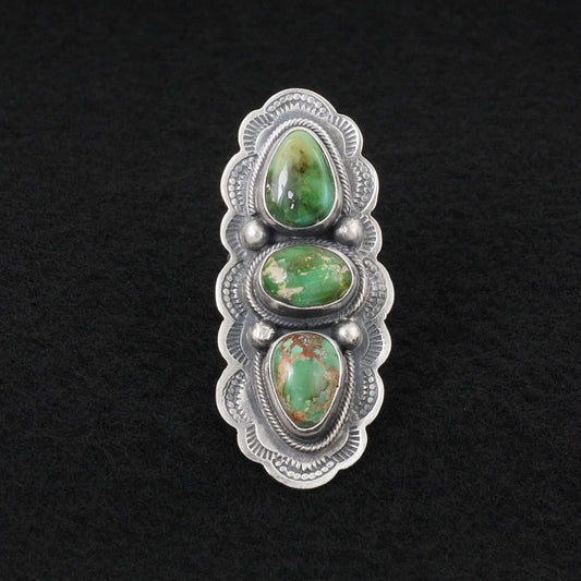 Bobby Johnson Turquoise & Sterling Silver Ring Size 6.5