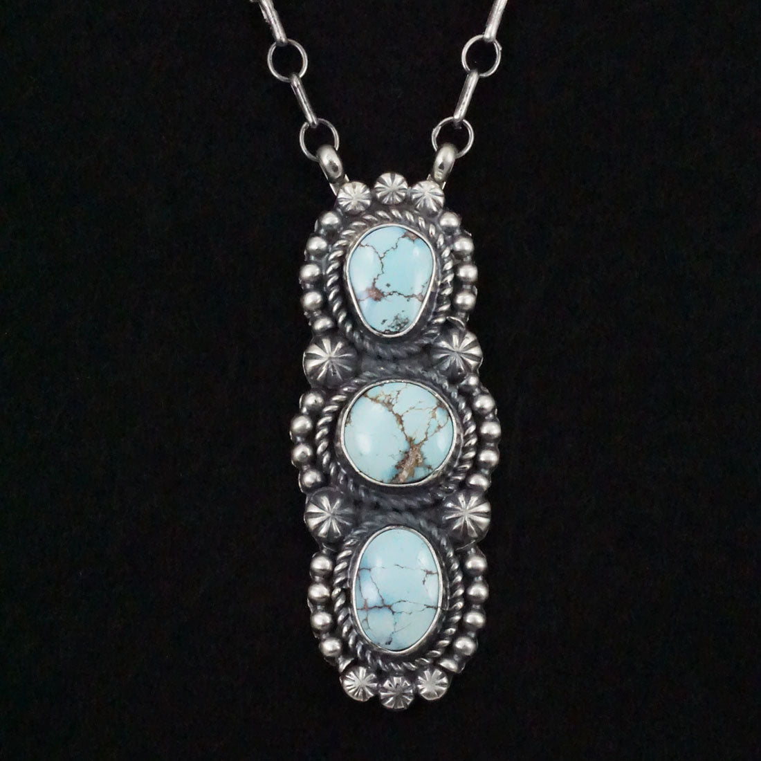 Jeff James Turquoise & Sterling Silver Necklace