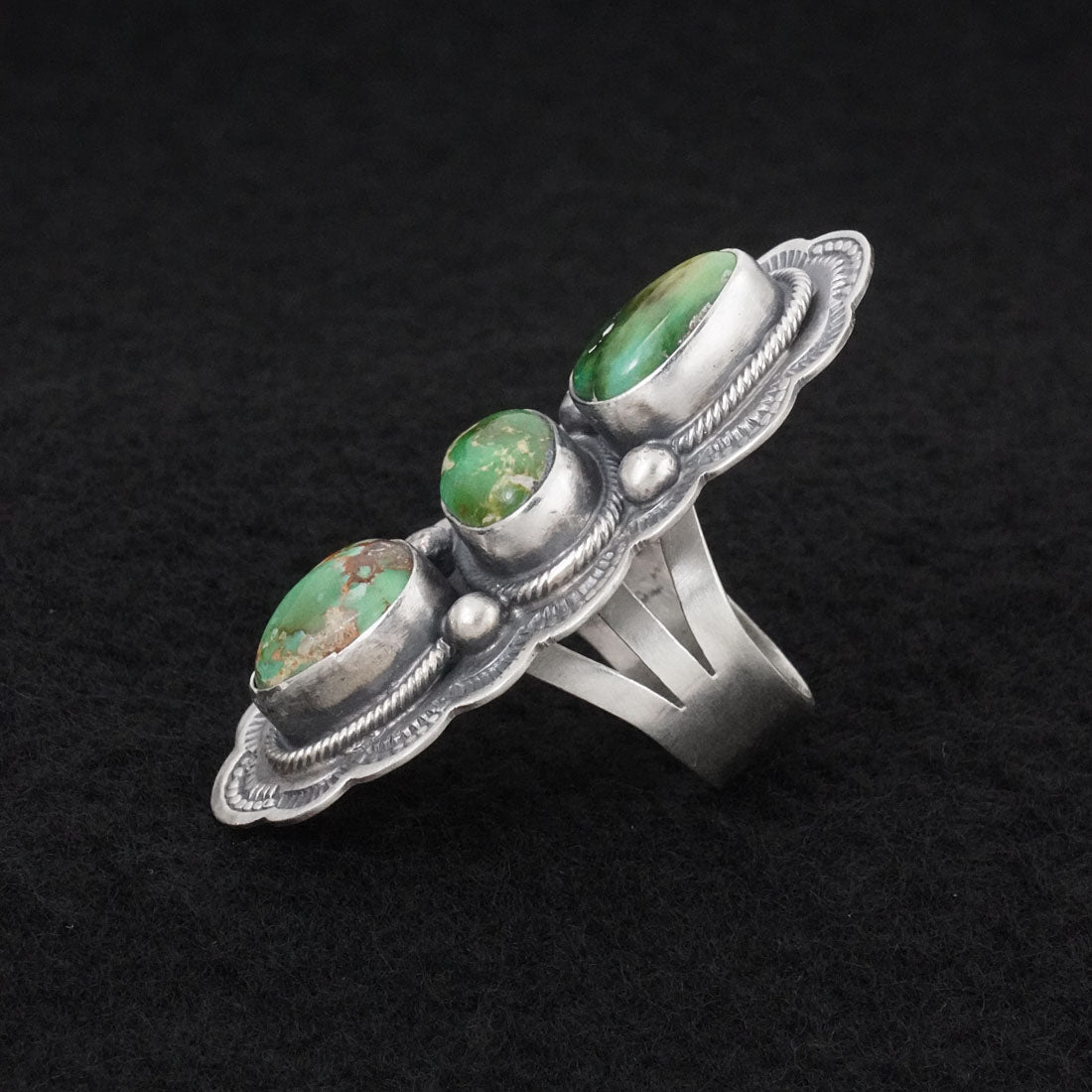 Bobby Johnson Turquoise & Sterling Silver Ring Size 6.5