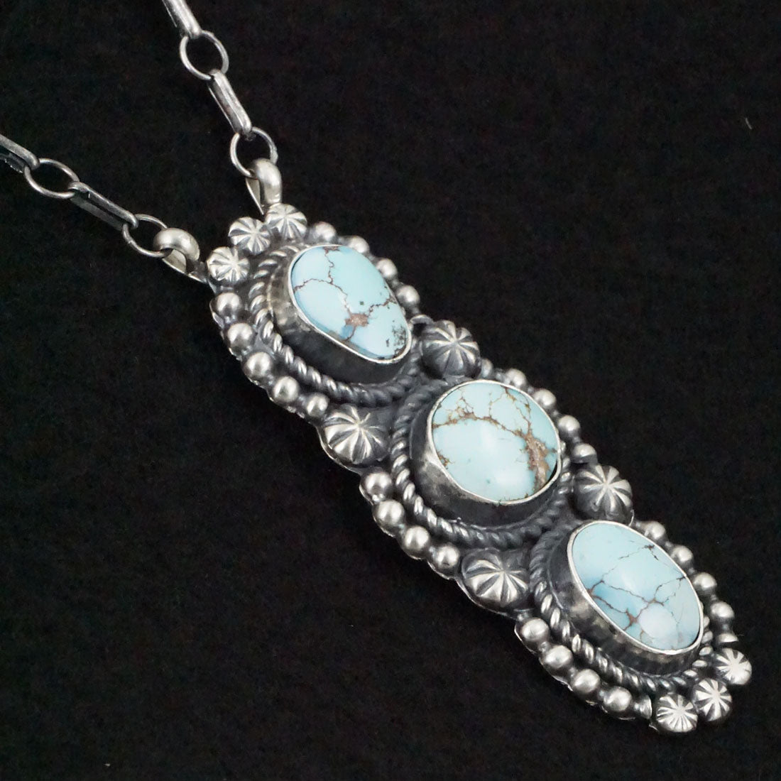 Jeff James Turquoise & Sterling Silver Necklace