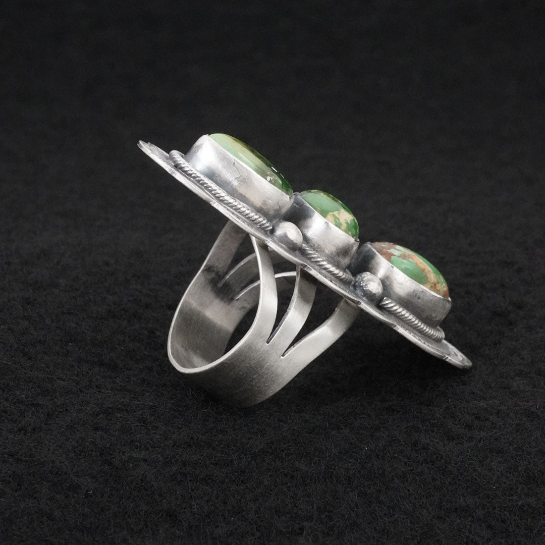 Bobby Johnson Turquoise & Sterling Silver Ring Size 6.5