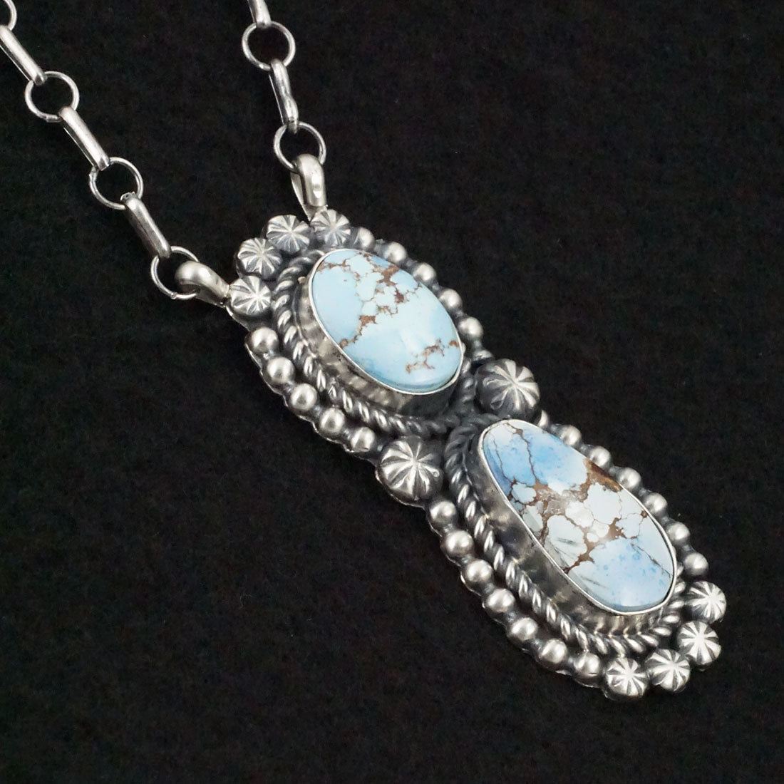 Jeff James Turquoise & Sterling Silver Necklace