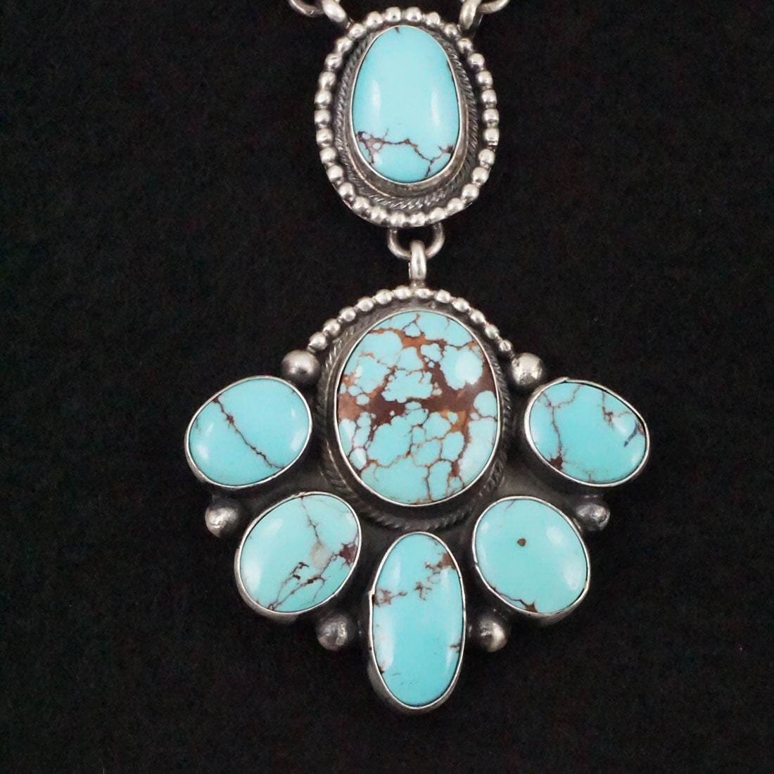 Bobby Johnson Turquoise & Sterling Silver Necklace Set