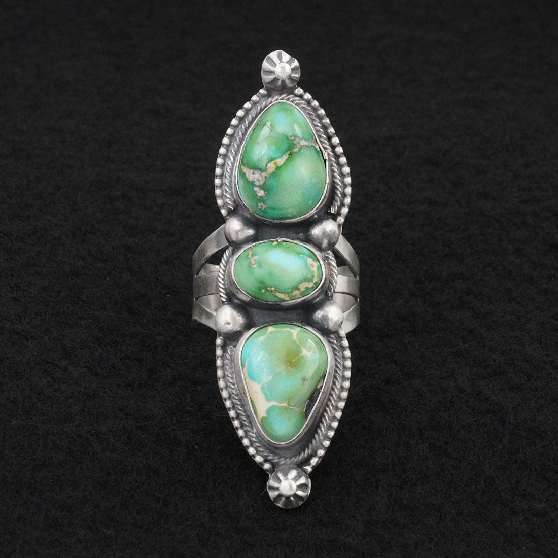Bobby Johnson Turquoise & Sterling Silver Ring Size 9